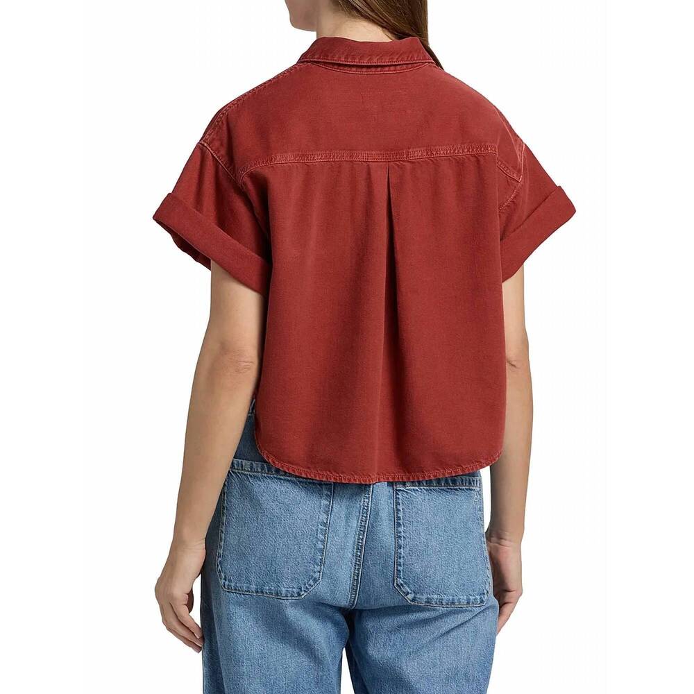 NEW RAG & BONE denim crop top in sienna - Picture 5 of 5